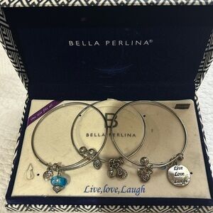 Bella Perlina 3 bracelet set. Live Laugh Love
